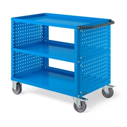 vendita online Carrello clever 1012 large mm.1024x615x847h - blu ral5012 Carrelli e Contenitori Per Officina - Moduli Per Carrelli Fami
